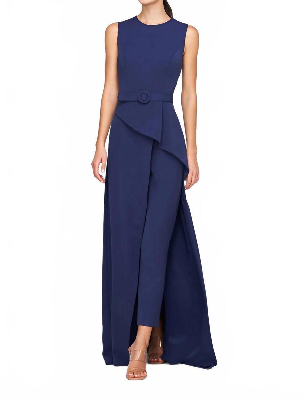 NEW KAY UNGER owen jumpsuit in dark indigo